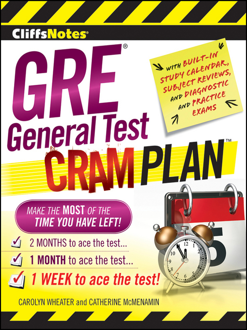 Title details for CliffsNotes GRE General Test Cram Plan by Carolyn Wheater - Available